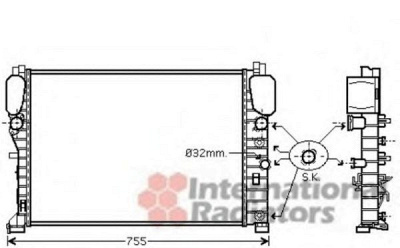 VAN WEZEL 30002440 -  Радиатор, охлаждение двигателя